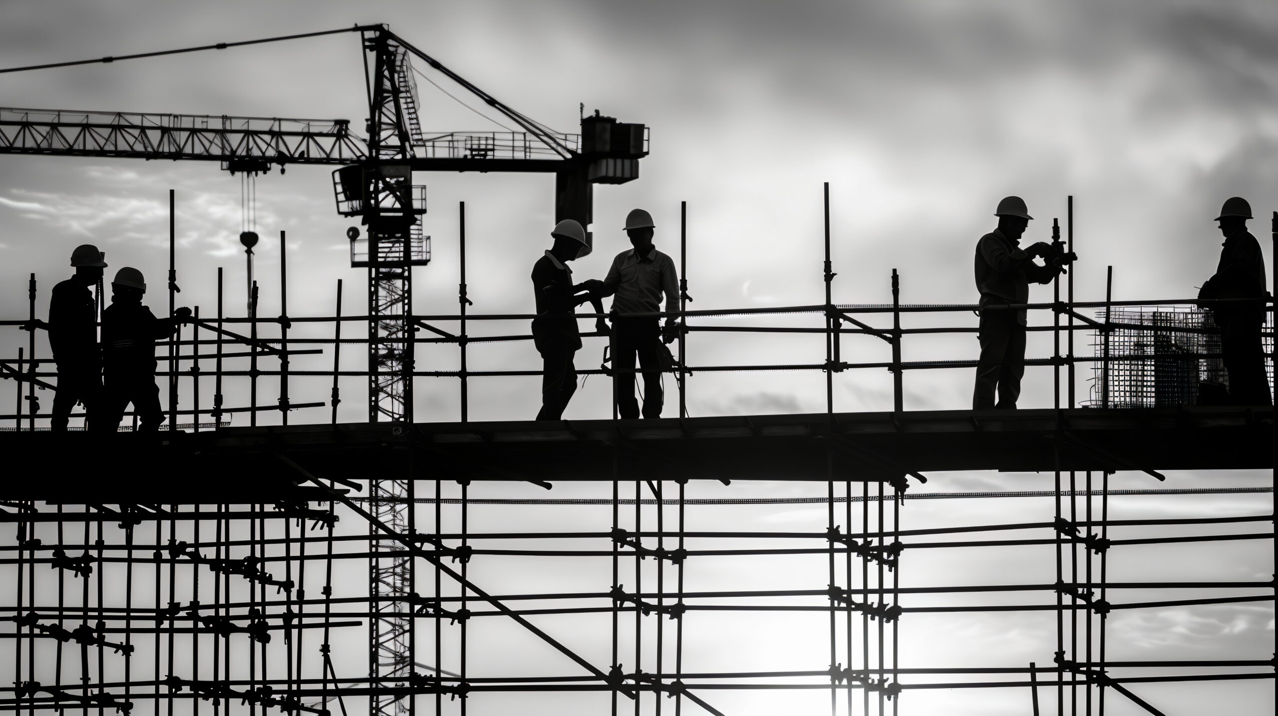 monochrome-scene-depicting-life-workers-construction-industry-site